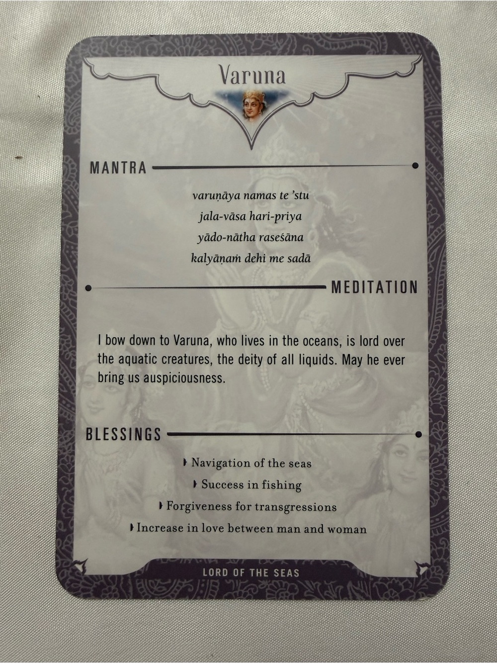 Hindu Gods & Goddesses Card Deck—Mantras, Blessings and Meditations - Picture 6 of 6